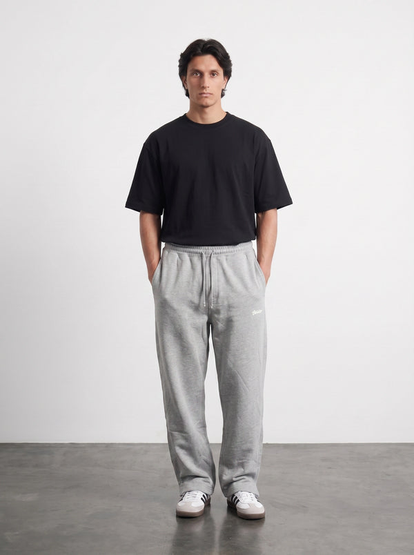 Haider Grey Straight Fit Split Hem Trousers | Montivo Pakistan
