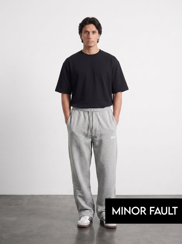 (Minor Fault) Grey Straight Fit Split Hem Trousers | Montivo Pakistan