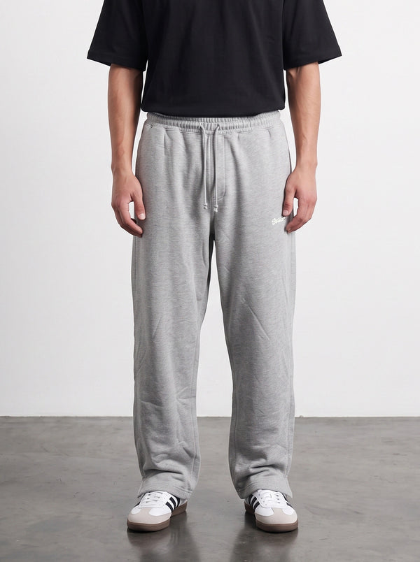Haider Grey Straight Fit Split Hem Trousers | Montivo Pakistan