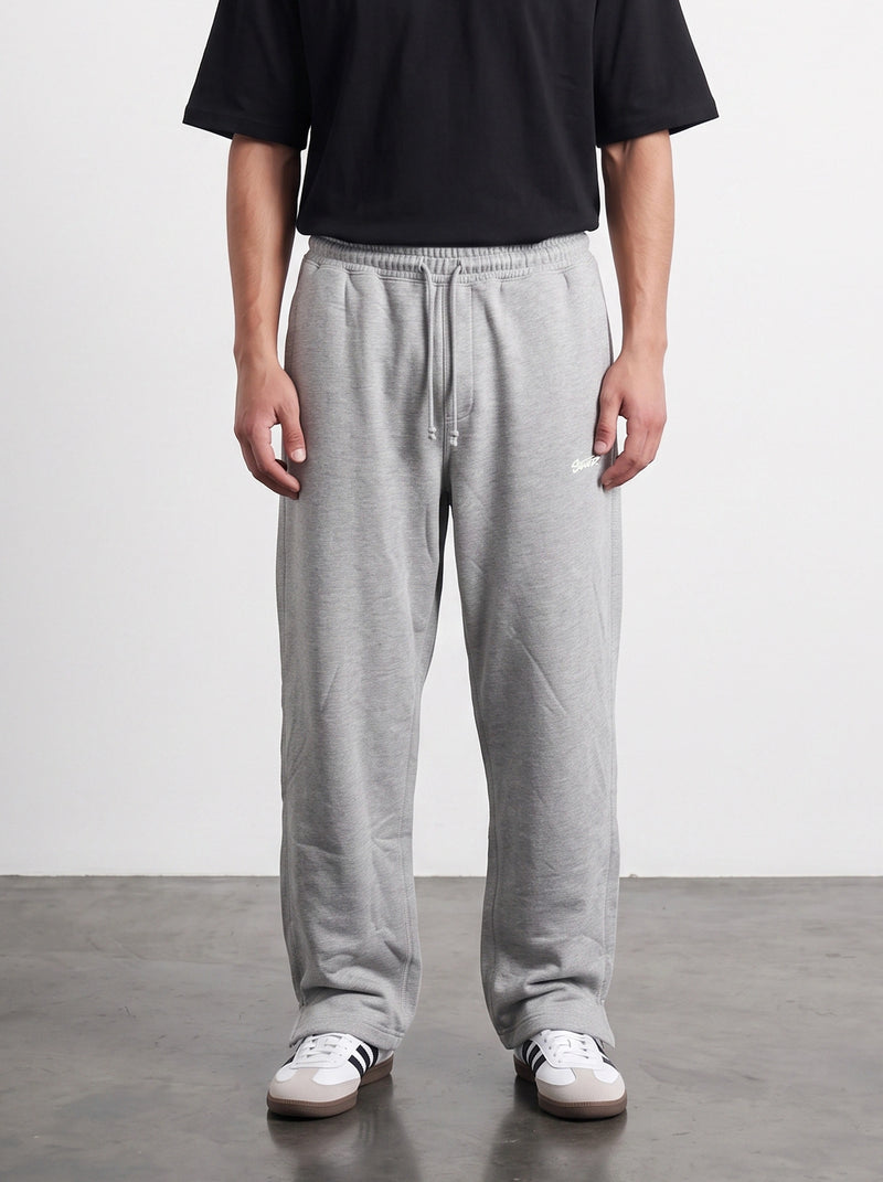 Haider Grey Straight Fit Split Hem Trousers | Montivo Pakistan