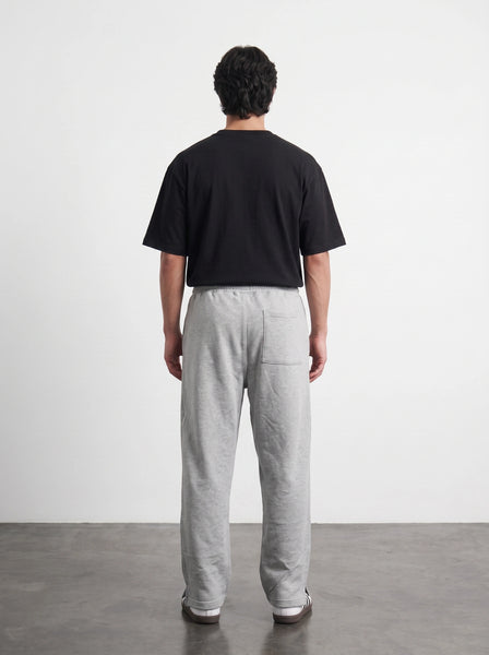 Haider Grey Straight Fit Split Hem Trousers
