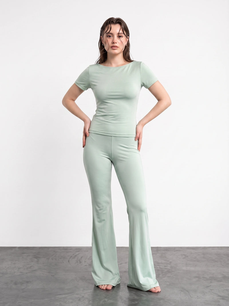 Pista Boat Neck Fitted Tshirt | Montivo Pakistan