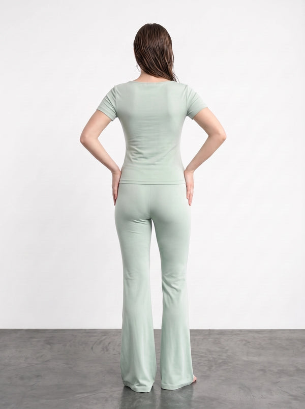 Pista Boat Neck Fitted Tshirt | Montivo Pakistan