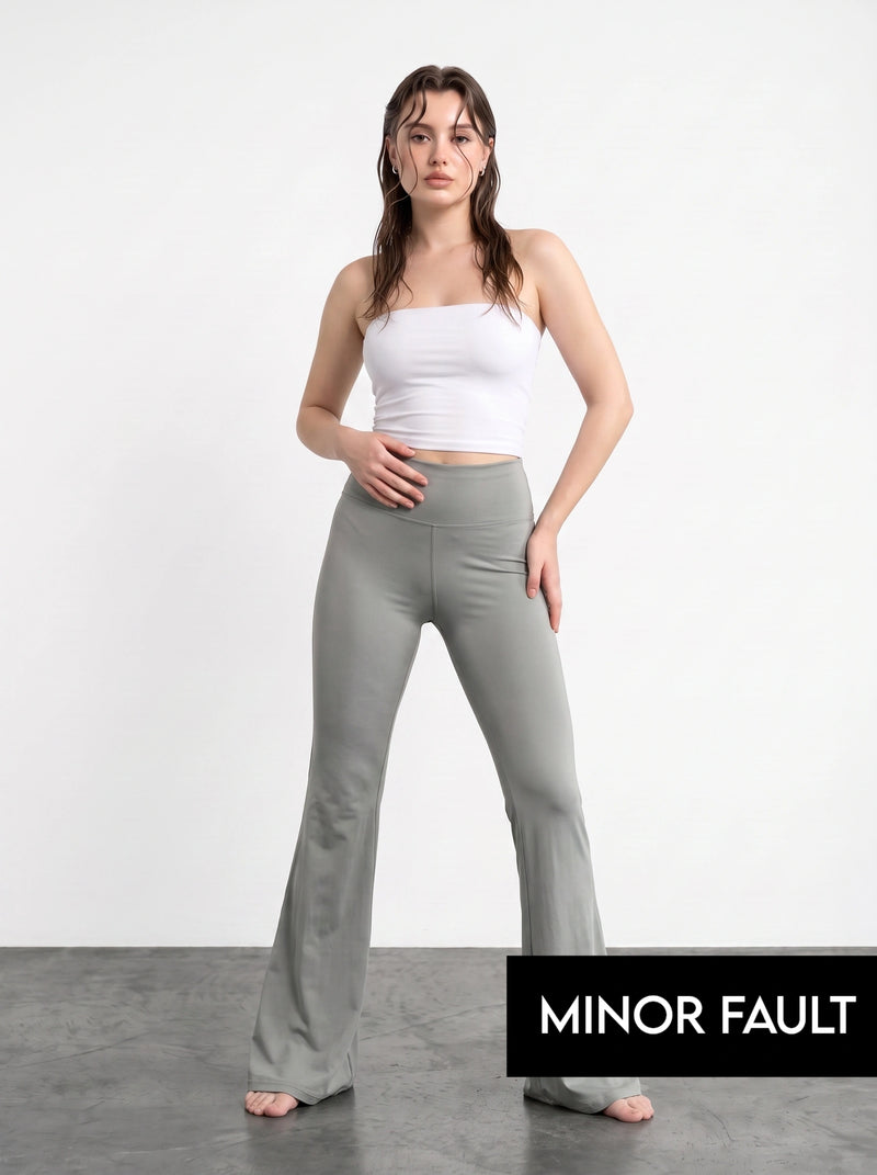 (Minor Fault) Grey Flared Yoga Pants | Montivo Pakistan