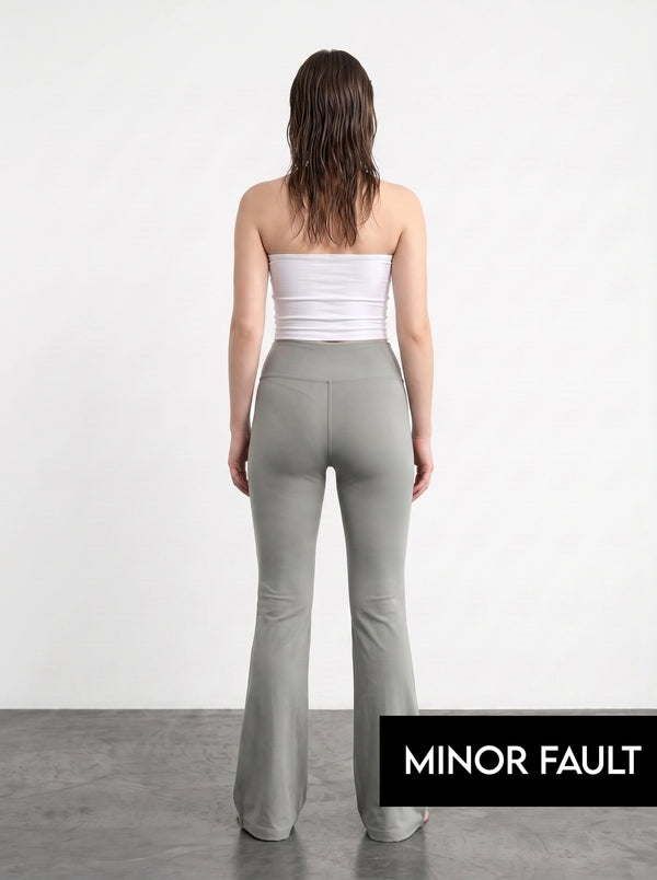 (Minor Fault) Grey Flared Yoga Pants | Montivo Pakistan
