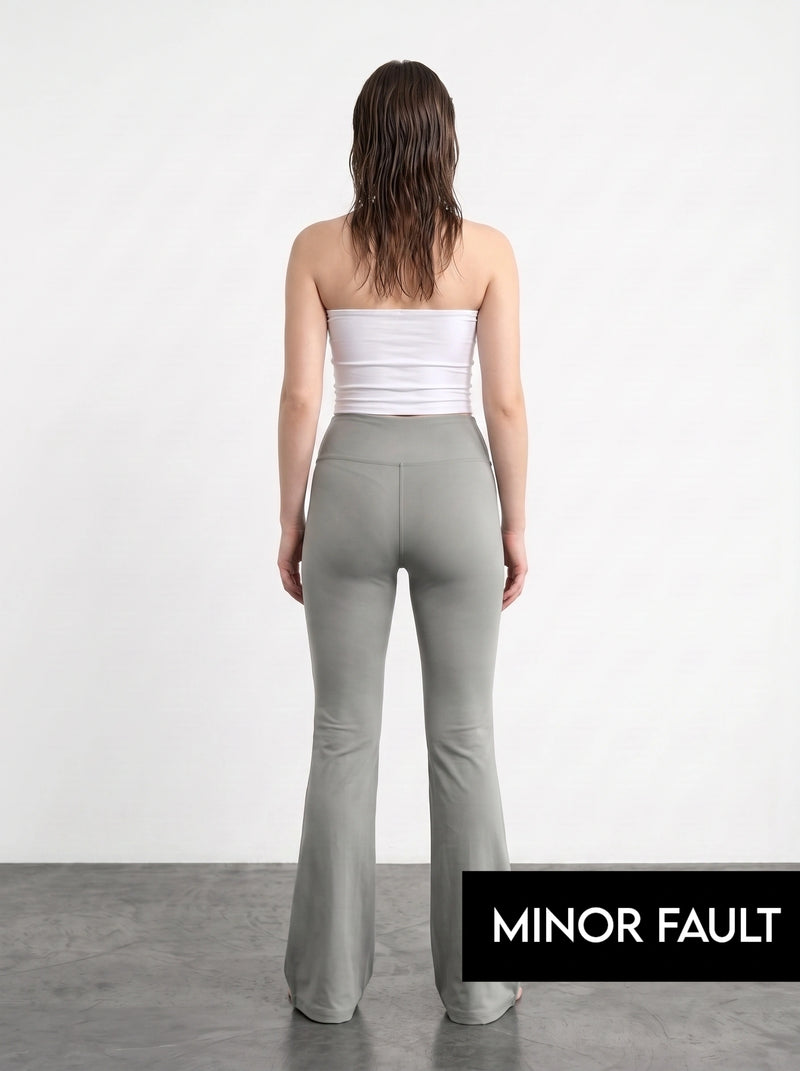 (Minor Fault) Grey Flared Yoga Pants | Montivo Pakistan