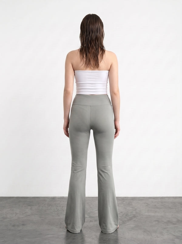 Grey Flared Yoga Pants | Montivo Pakistan