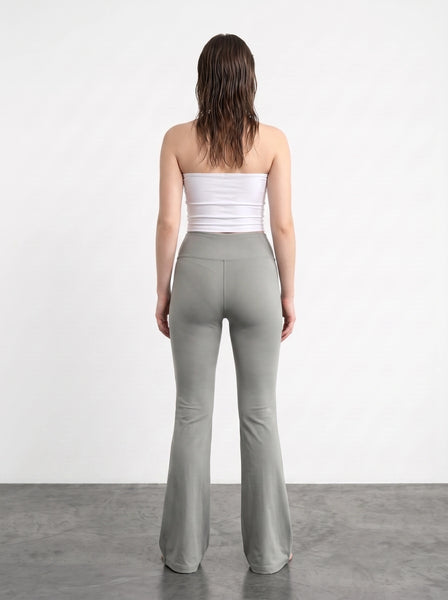 Grey Flared Yoga Pants | Montivo Pakistan
