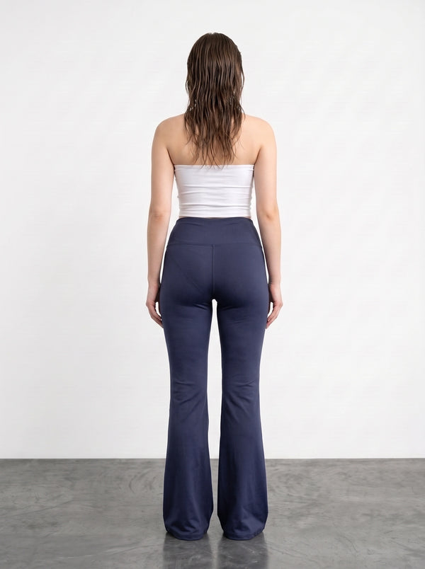 Navy Flared Yoga Pants | Montivo Pakistan