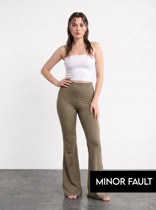 (Minor Fault) Brown Flared Yoga Pants | Montivo Pakistan