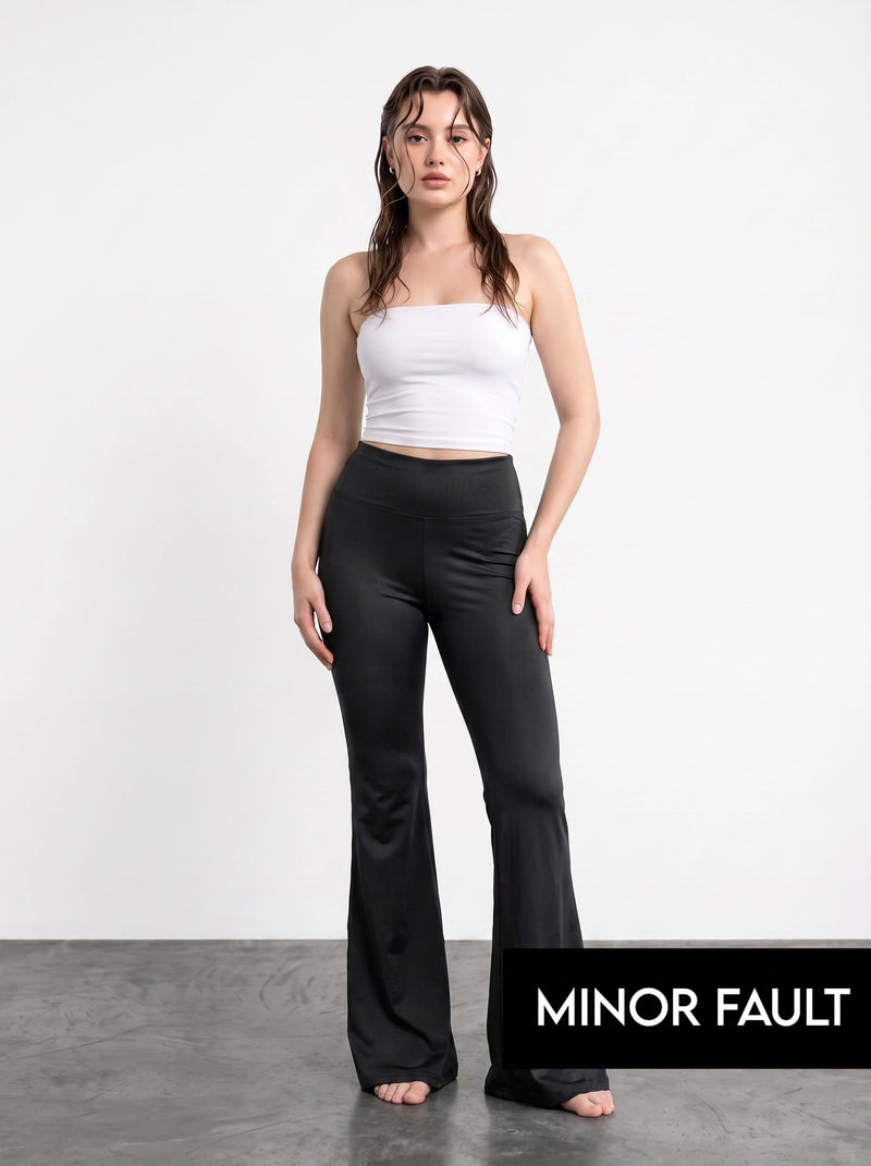 (Minor Fault) Black Flared Yoga Pants | Montivo Pakistan