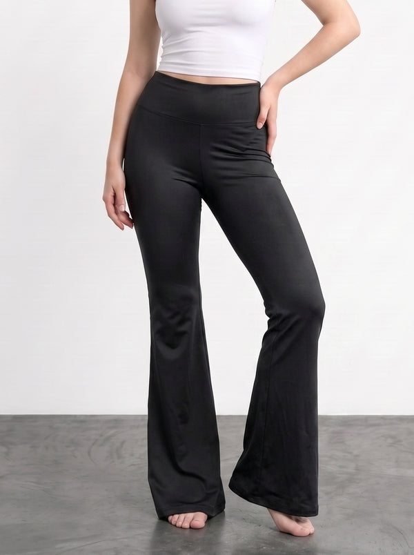 Black Flared Yoga Pants | Montivo Pakistan