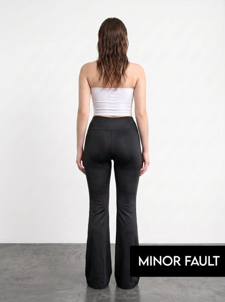 (Minor Fault) Black Flared Yoga Pants | Montivo Pakistan