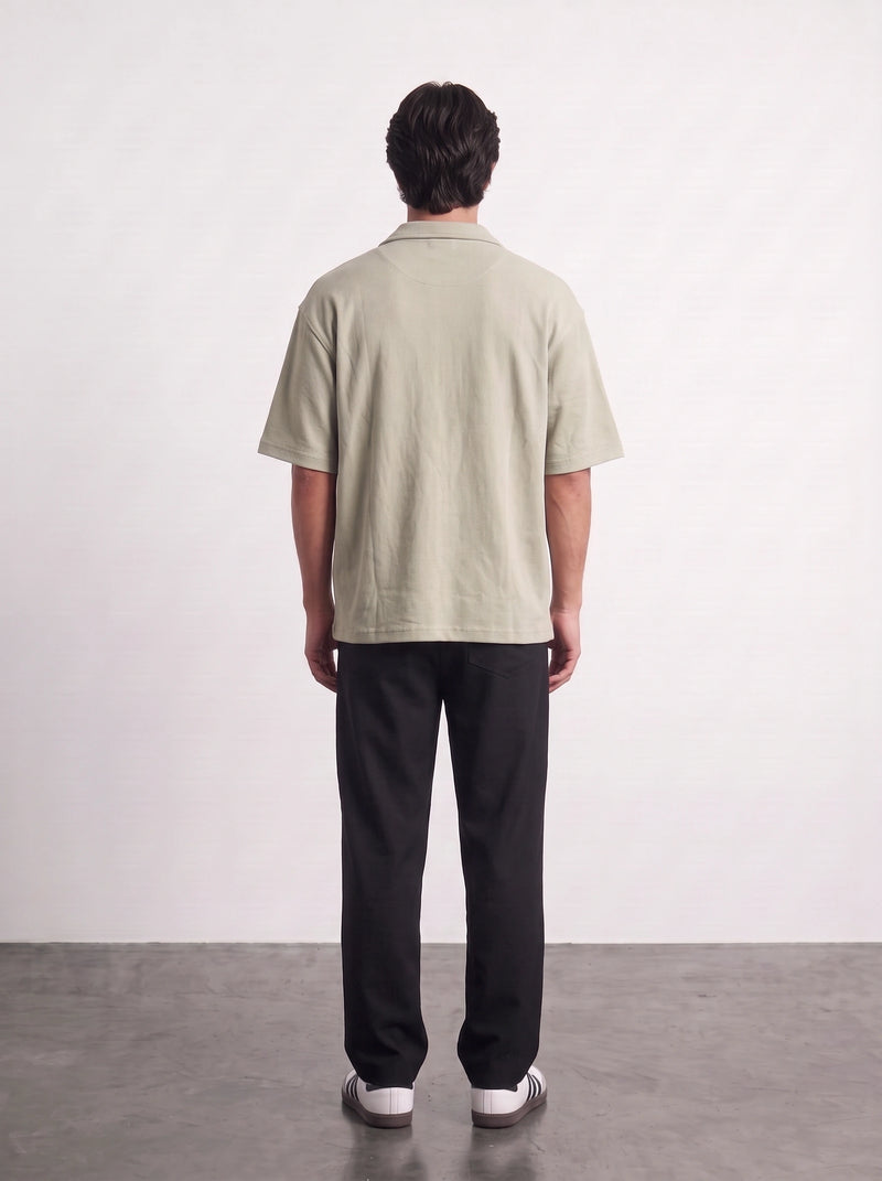 Light Green Oversized Textured Shirt | Montivo Pakistan