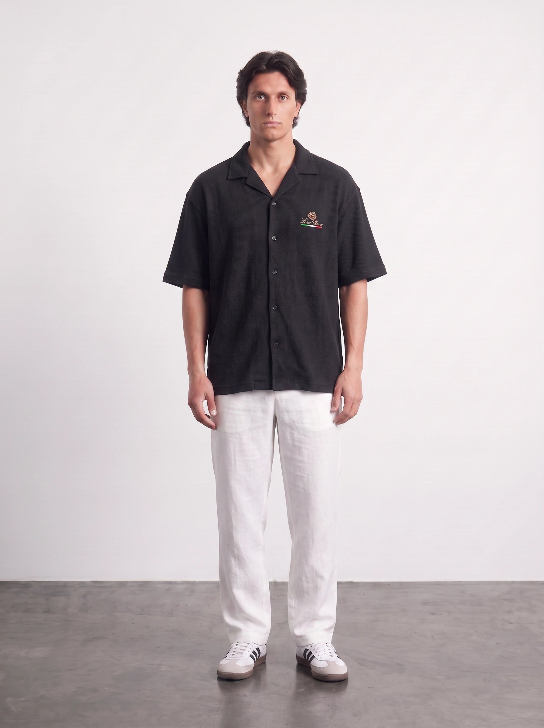 Black Oversized Textured Shirt