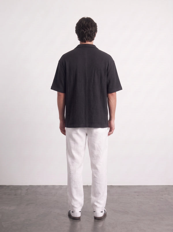 Black Oversized Textured Shirt | Montivo Pakistan