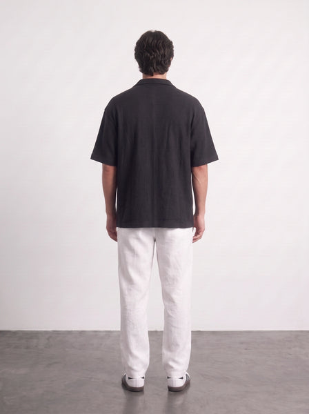 Black Oversized Textured Shirt