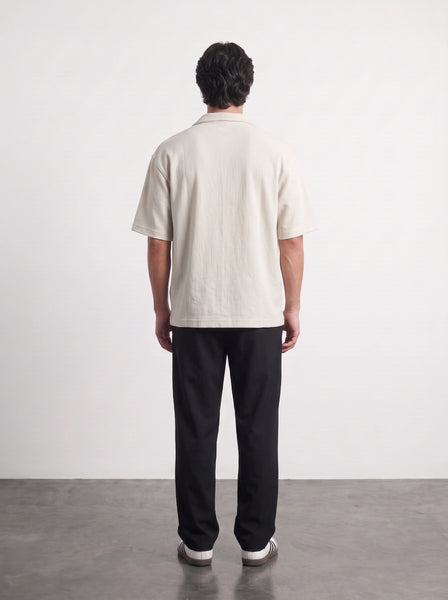 Ecru Oversized Textured Shirt