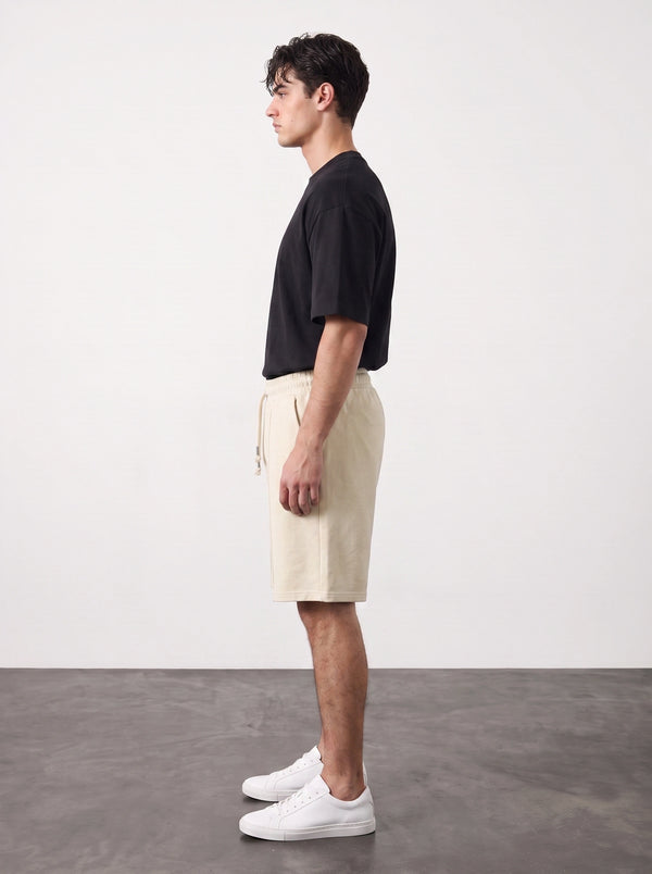 Beige Baggy Front Seam Shorts | Montivo Pakistan
