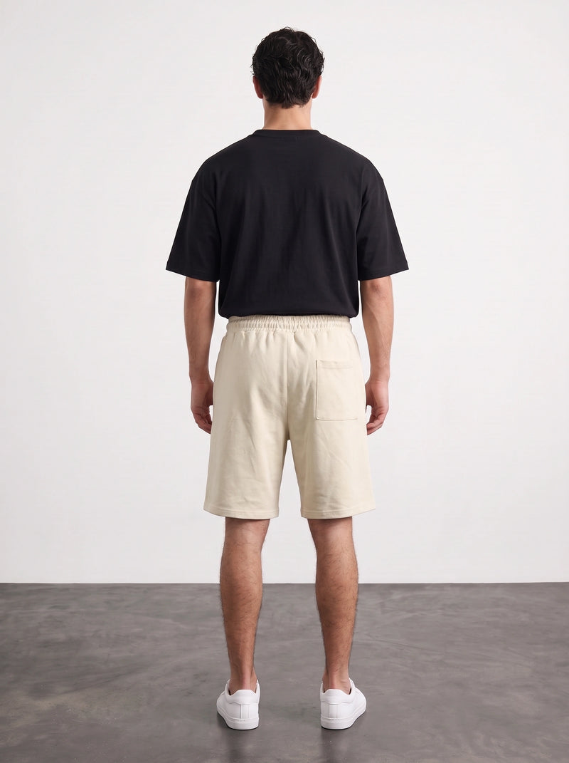 Beige Baggy Front Seam Shorts | Montivo Pakistan