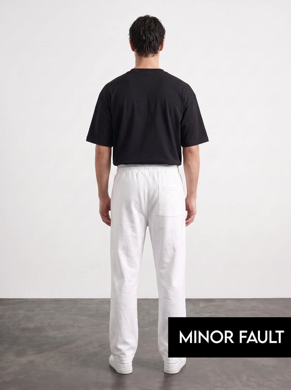 (Minor Fault) White Relaxed Front Seam Trousers | Montivo Pakistan