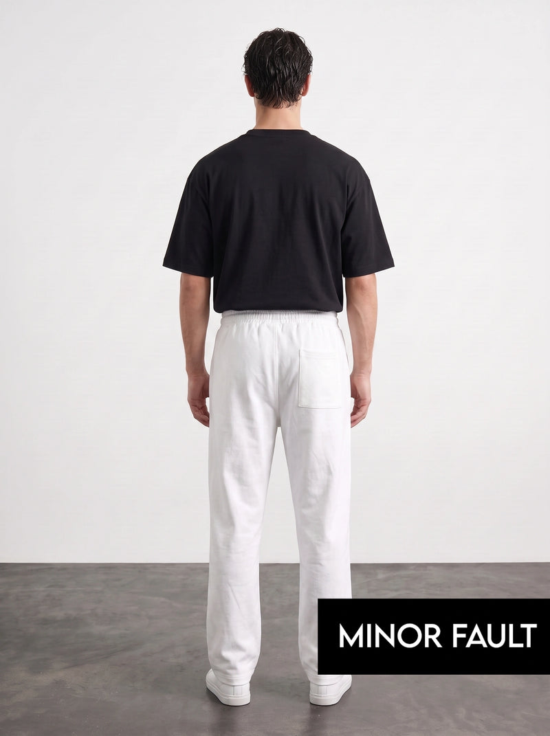 (Minor Fault) White Relaxed Front Seam Trousers | Montivo Pakistan