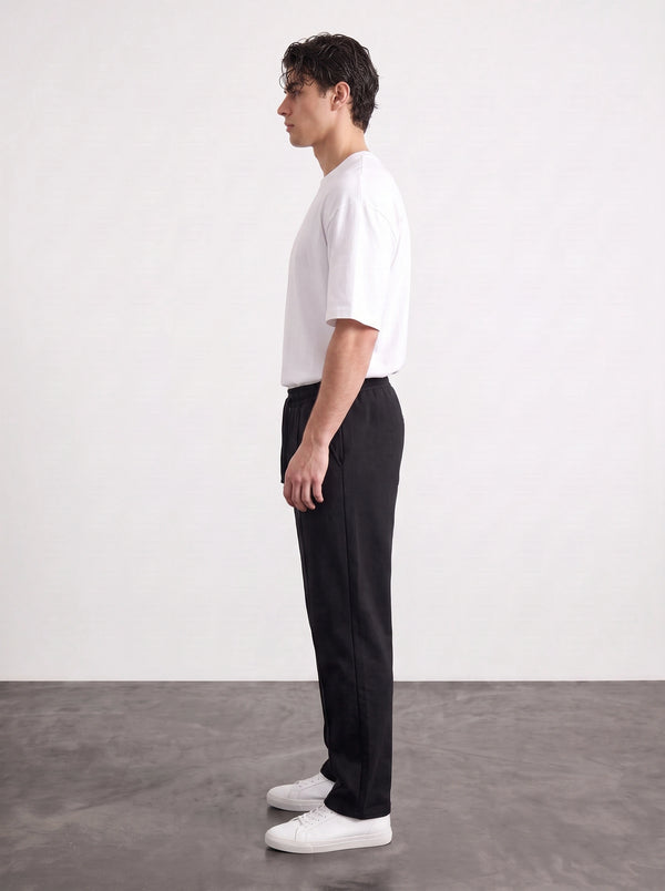 Black Relaxed Front Seam Trousers | Montivo Pakistan