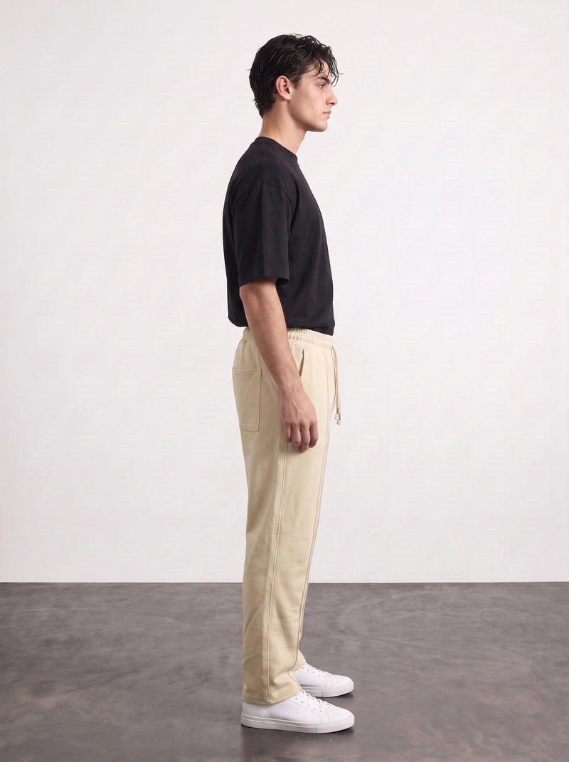 Beige Relaxed Front Seam Trousers | Montivo Pakistan