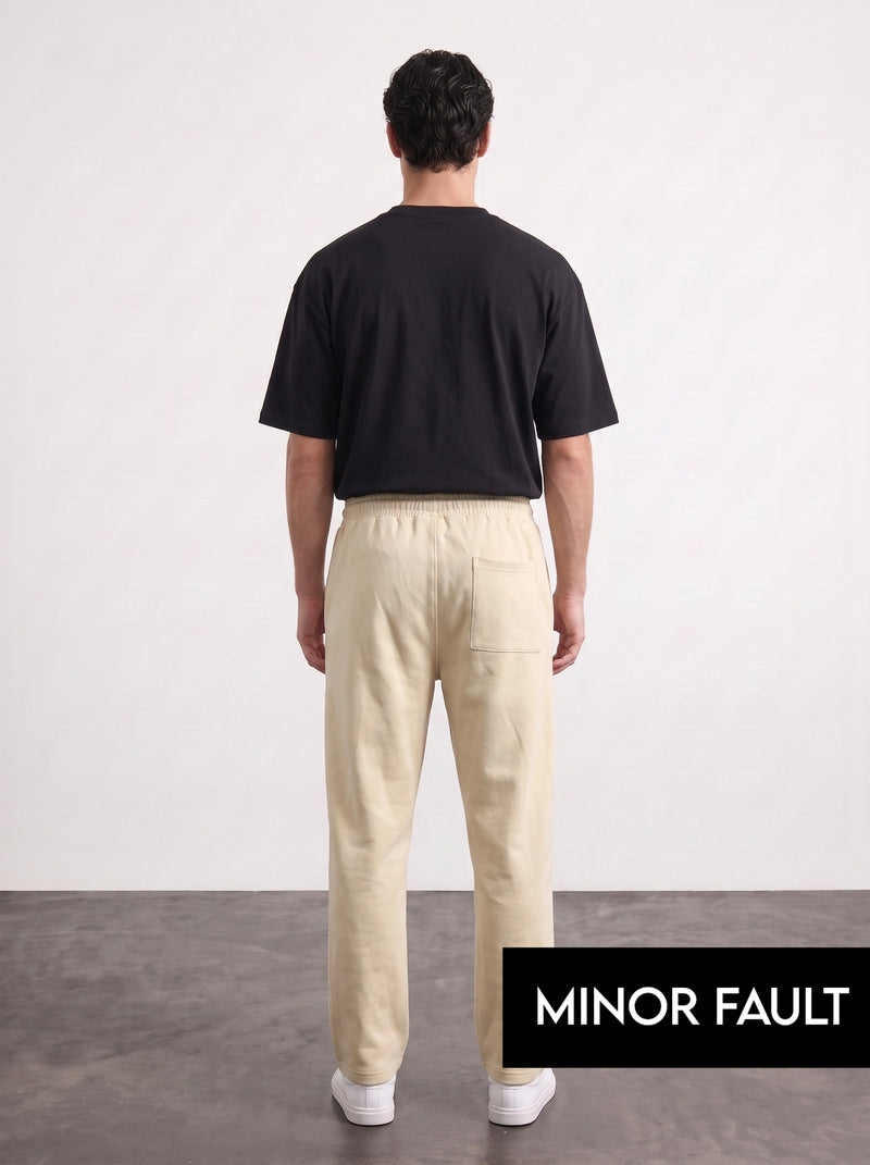 (Minor Fault) Beige Relaxed Front Seam Trousers | Montivo Pakistan