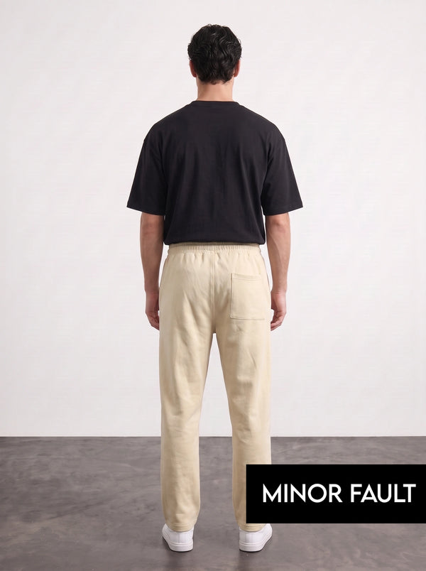(Minor Fault) Beige Relaxed Front Seam Trousers | Montivo Pakistan