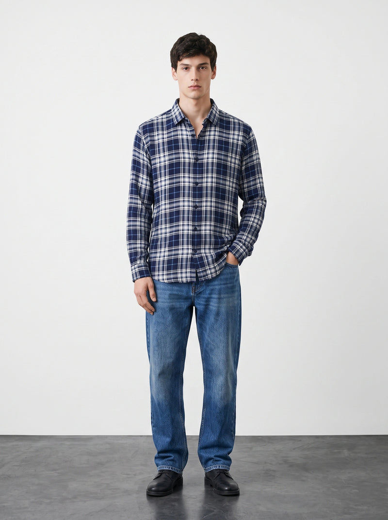 Blue Check Shirt | Montivo Pakistan