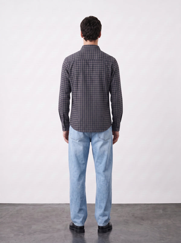 Navy Check Shirt