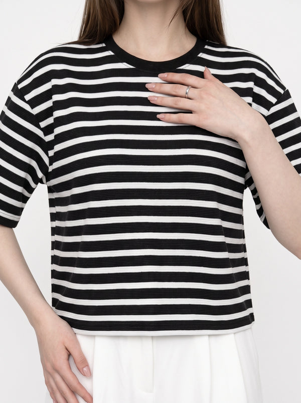 Black & White Stripes Oversized Tshirt
