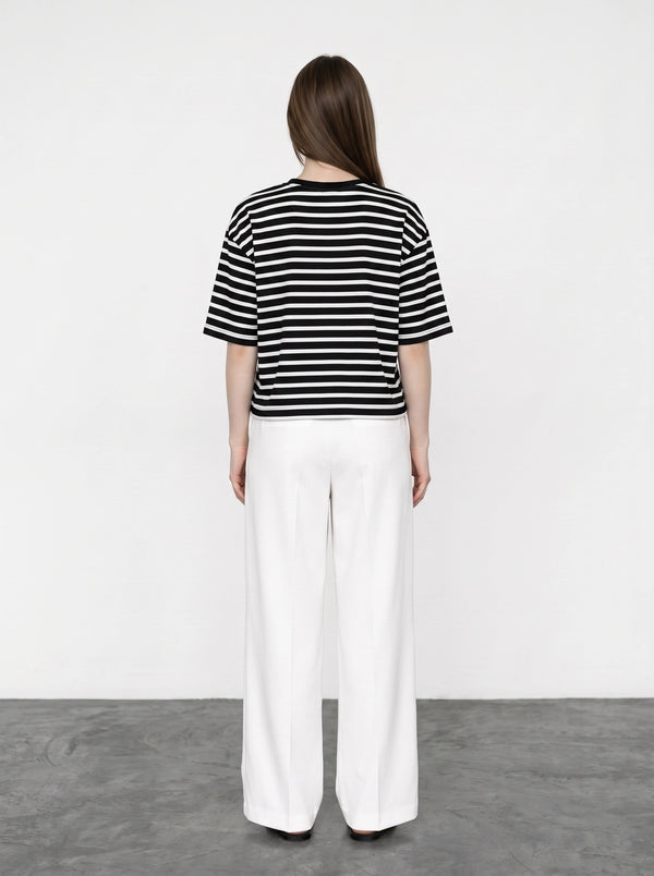 Black & White Stripes Oversized Tshirt