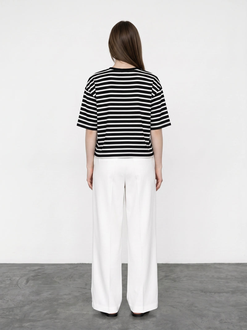 Black & White Stripes Oversized Tshirt
