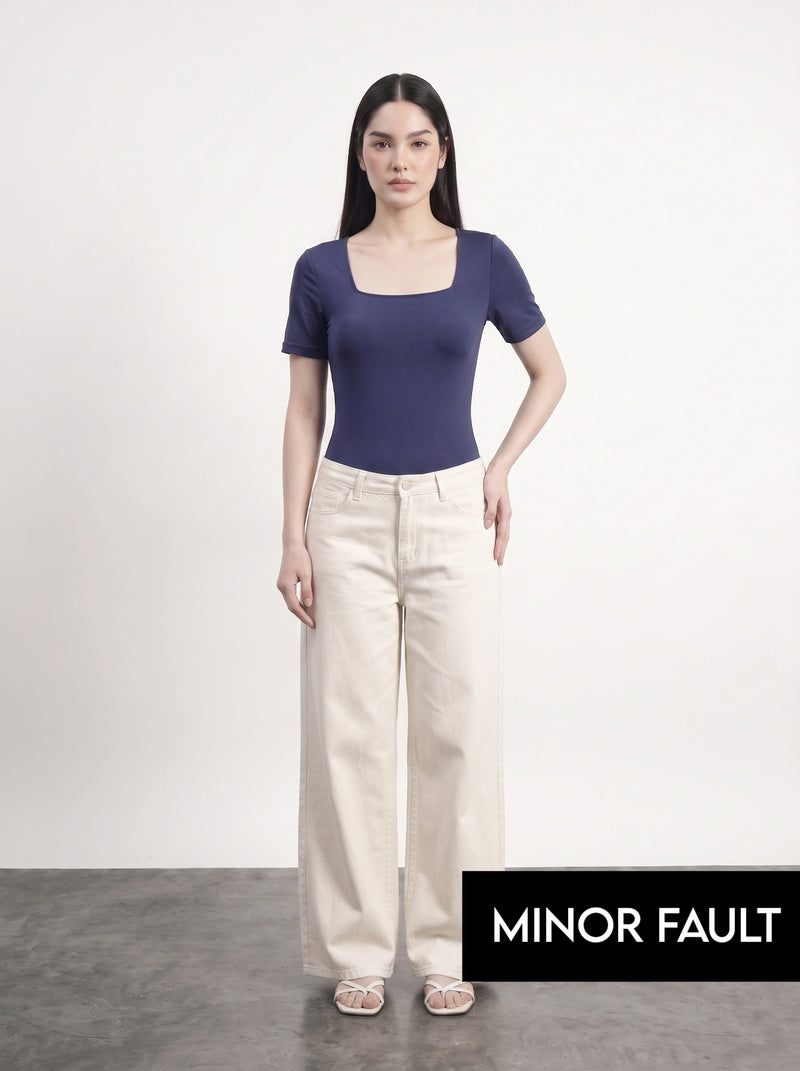 (Minor Fault) Navy Square Neck Bodysuit | Montivo Pakistan