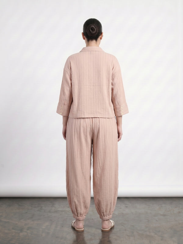Pink Crushed Balloon Trousers