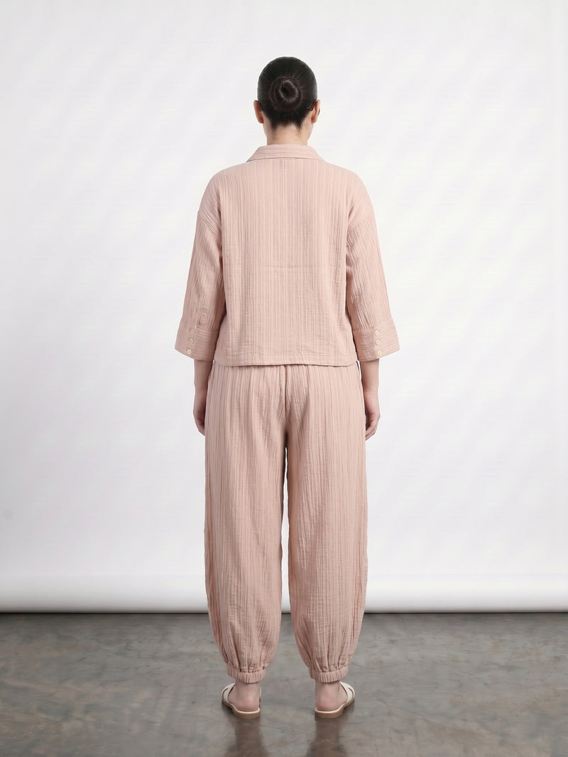 Pink Crushed Balloon Trousers