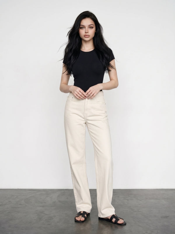 Off-White Straight Leg Jeans