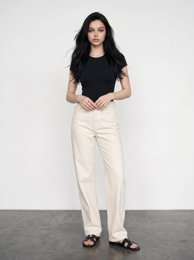 Off-White Straight Leg Jeans