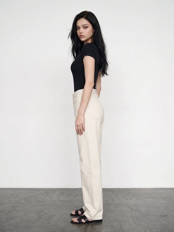 Off-White Straight Leg Jeans