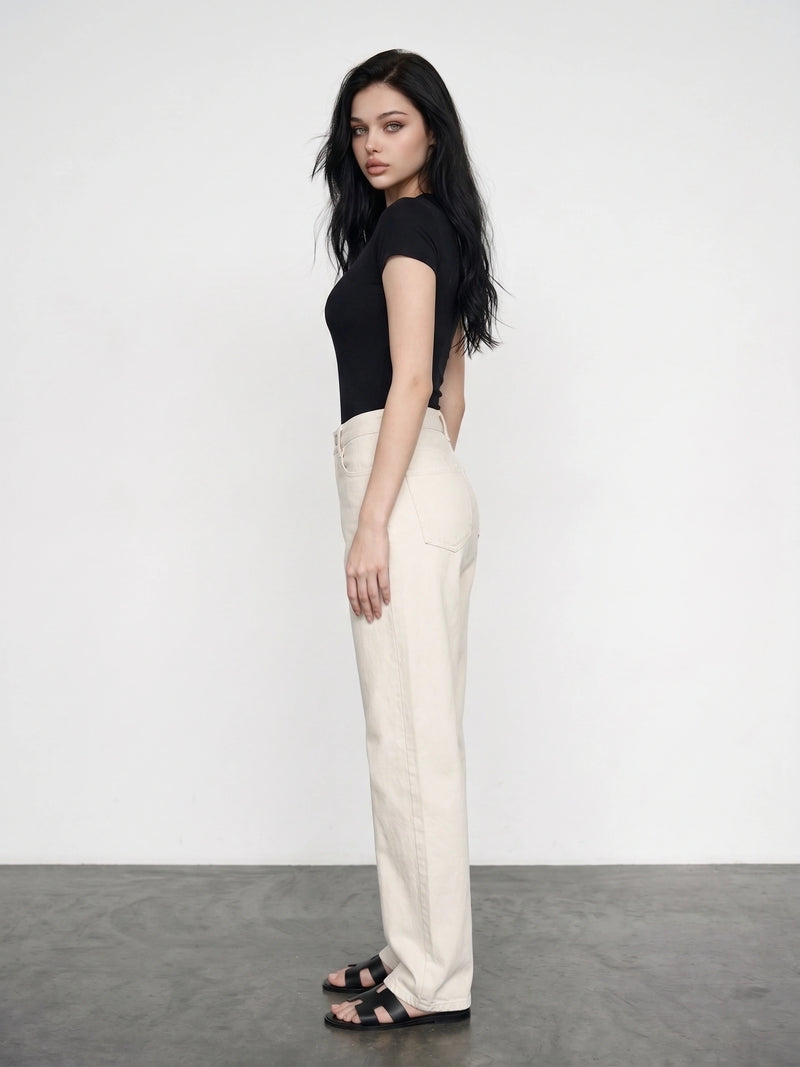 Off-White Straight Leg Jeans