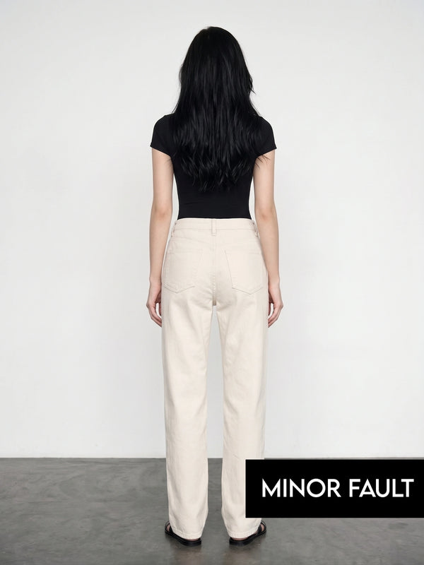 (Minor Fault) Off-White Straight Leg Jeans