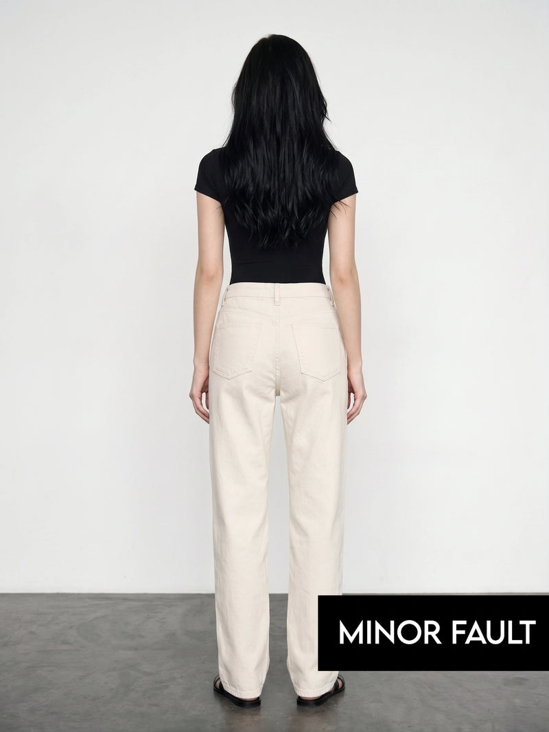 (Minor Fault) Off-White Straight Leg Jeans