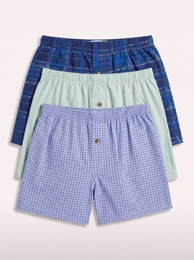 Assorted Printed Cotton Boxers (Pack of 3)