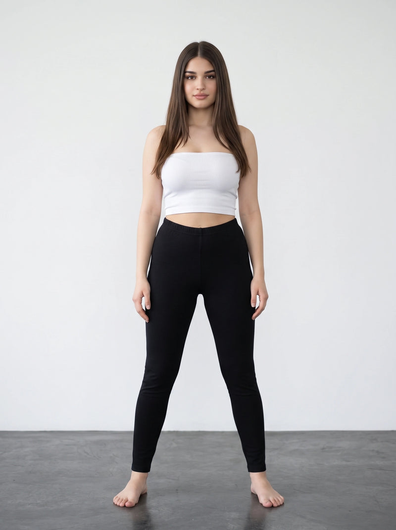 Black Cotton Leggings