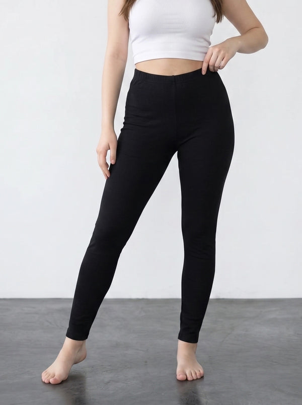 Black Cotton Leggings