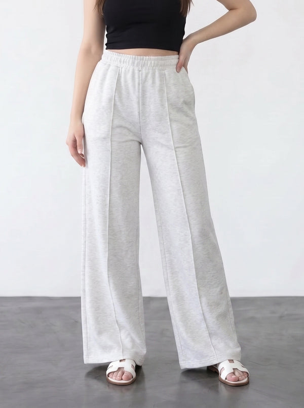 Hash Wide Leg Front Seam Trousers