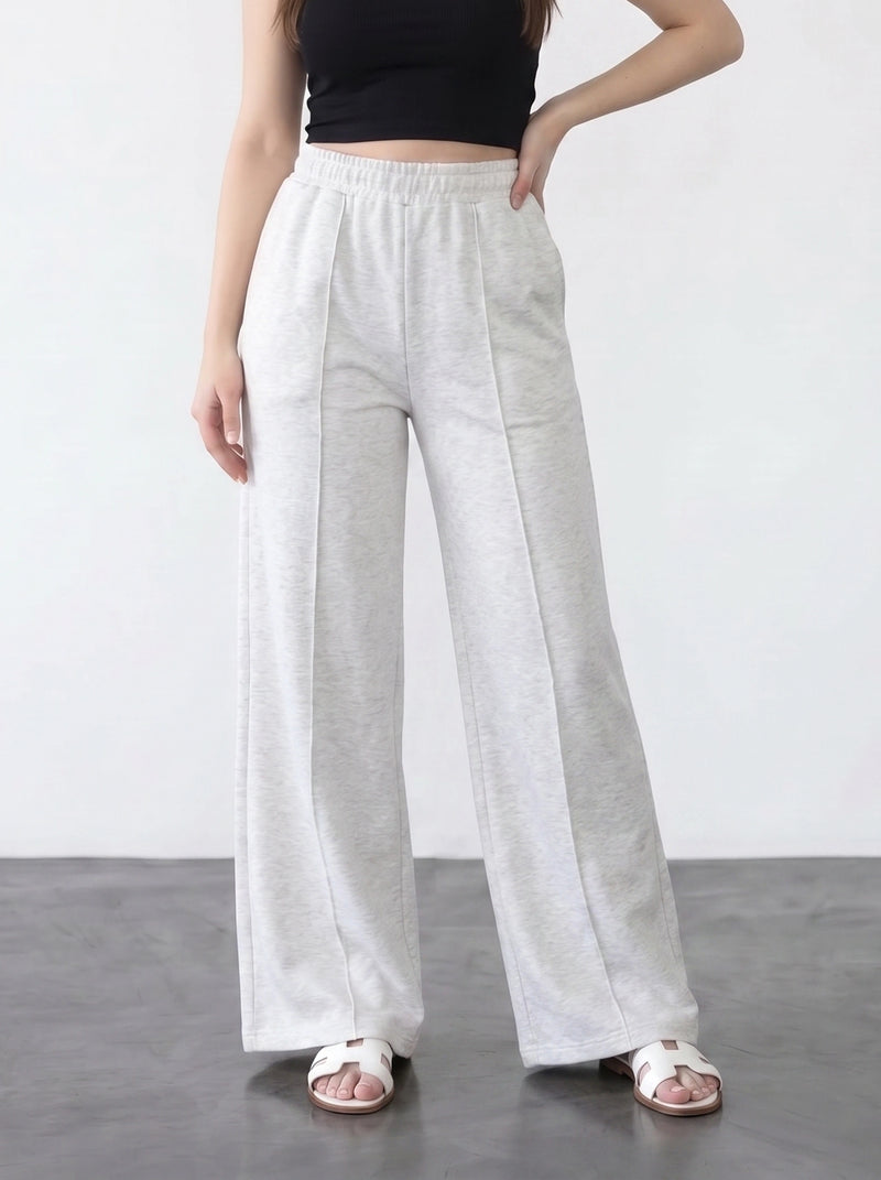Hash Wide Leg Front Seam Trousers