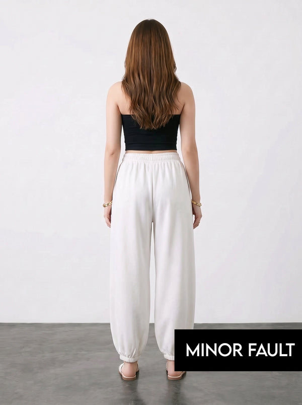(Minor Fault) Off-White Balloon Fit Trousers | Montivo Pakistan